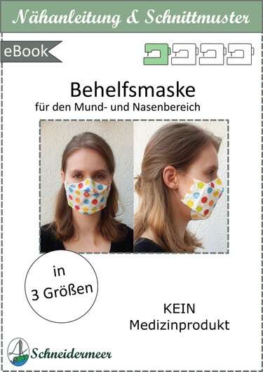Mundmaske/Behelfsmaske - A4 - // Kein Medizinprodukt - Nähen