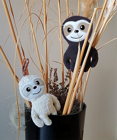 Stickdatei Faultier ITH in drei Größen - Sticken