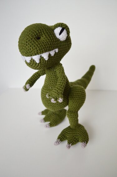 Amigurumi Dinosaur Pattern, Crochet T-Rex