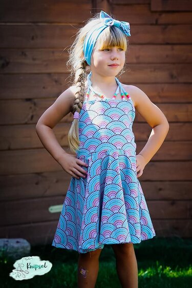 Neckholder-Drehkleid Grace Gr. 110 - 164 - Nähen