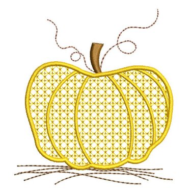 Stickdatei Kürbis 2er SET 10x10cm - Sticken