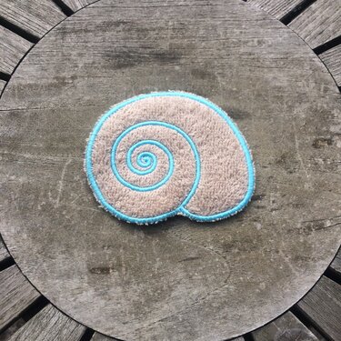 Abschminkpad Schneckenhaus Stickdatei ITH 10x10 cm Waschpad zerowaste - Sticken