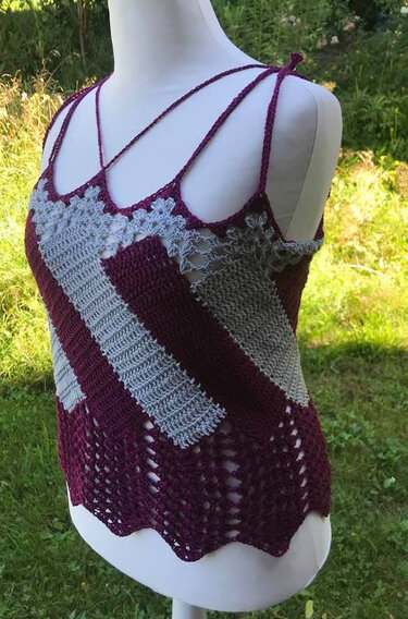 Schräges Sommertop ...auch für große Größen - Häkeln