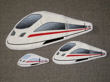 Schnellzug 1 Stickdatei Zug Eisenbahn - Sticken