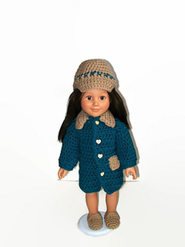 Pattern 18 inch doll jacket - Crochet