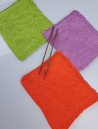 Pattern Knitted Granny Square 3 Halloween Designs - Knitting