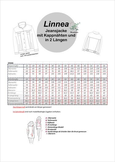 Denim Jacket Pattern Linnea with Flat-Felled Seams - Sewing
