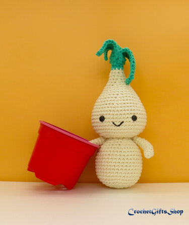 Amigurumi Flower Onion spring and Baby Onion bulb boy and girl set crochet pattern