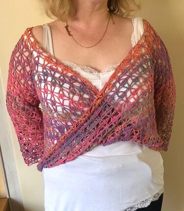 crossed grid - Netzshirt in Wickeloptik - Bild 6