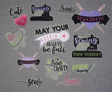 Stickdatei Nähen Sew lustige Sprüche - Sticken