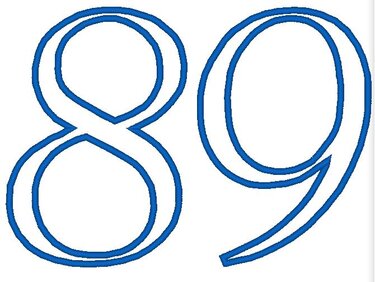 Zahlen 15,5cm und Rechen Zeichen Stickdatei Mathe Vokabeln - Sticken