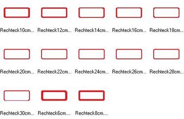 Rechteck Rahmen Stickdatei in 13 Größen - Sticken