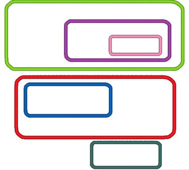 Rechteck Rahmen Stickdatei in 13 Größen - Sticken