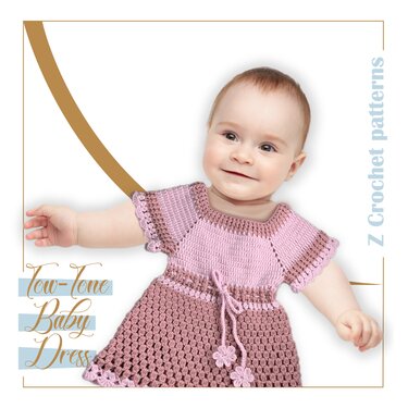 Two-Tone Baby Dress Pattern - Crochet