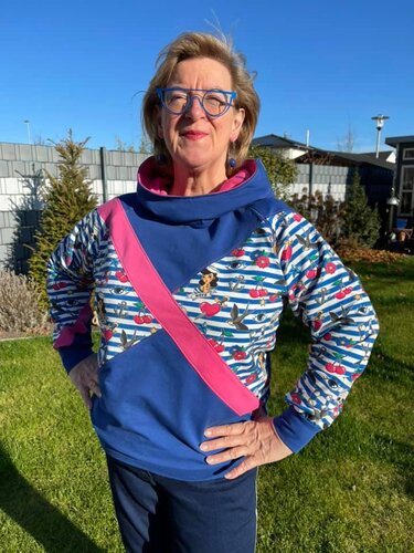 PDF-Schnittmuster Puzzle Pointed Hoodie (Gr. 34-54)Hoodie mit Kapuze - Nähen