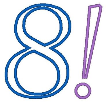 Zahlen 13cm und Rechen Zeichen Stickdatei Mathe Vokabeln - Sticken