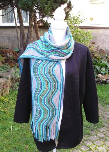 Strickanleitung Schal "Meerschaum 2"