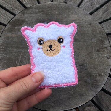 Abschminkpad Lama Stickdatei ITH 10x10 cm Waschpad - Sticken