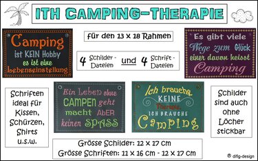 ITH Stickdateien CampingTherapie für den 13x18 Rahmen - Sticken