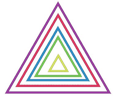 Dreieck Rahmen Stickdatei in 13 Größen - Sticken