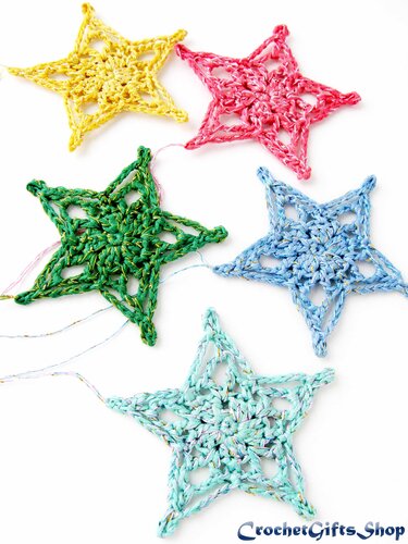 Crochet Pattern Christmas Star Ornaments (4)
