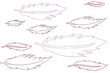 Doodle Feder Stickdatei - Sticken