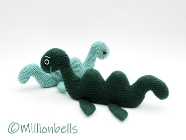 Loch Ness Monster Amigurumi Crochet Pattern Toy Dino Animal