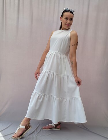 Stufenkleid,  Kleid 412, PDF Schnittmuster, A0 / A4, Größe 34 - 50 - Nähen