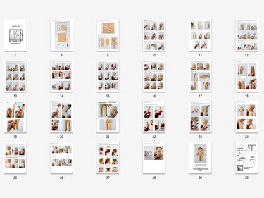 DIY Waldorf classic doll 7 inch/18 cm tall. PDF sewing pattern and tutorial