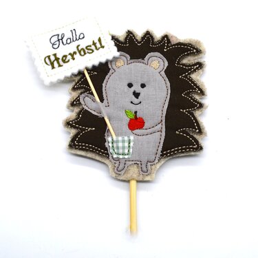 Stickdatei ITH Igel hallo Herbst SET - Sticken