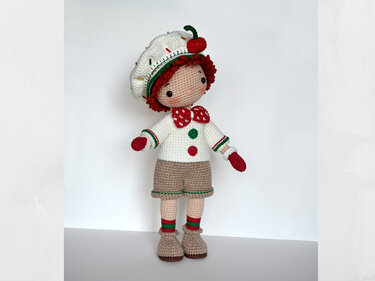 Crochet pattern doll - Gingerbread Boy Patrick - Christmas decor