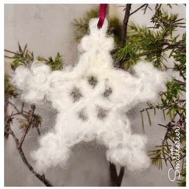 PATTERN: Saga Snowflake ~ crochet hekle snøfnugg snow christmas virka