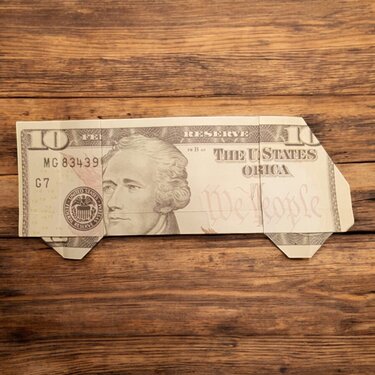 Origami Geldschein Fahrzeuge mit Anhänger (*-**) - Basteln