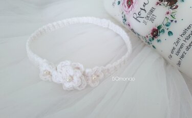 Häkelanleitung Haarband Rosa