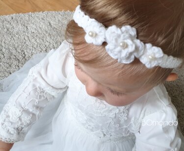 Häkelanleitung Haarband Rosa - Bild 4