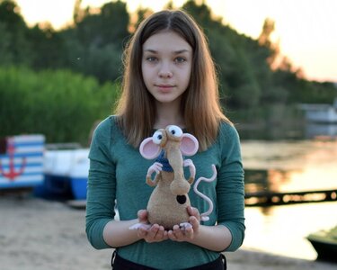 223DE Häkelanleitung Ratte Stefan - Amigurumi PDF Pertseva CP