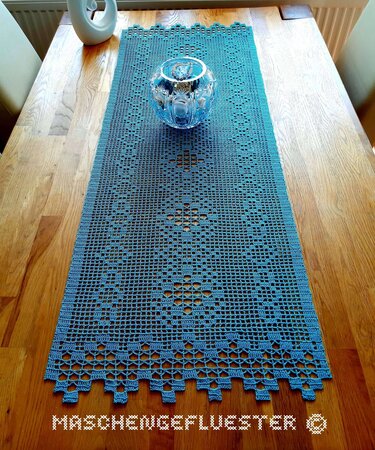 Tischläufer "Crystal" von Maschengefluester - Häkeln