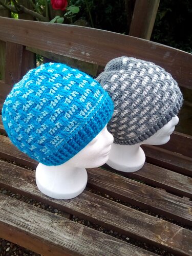 Häkelanleitung "Wickerwork" für eine Mütze oder Beanie, unisex, individuell für alle Größen anpassbar, mit Größentabelle