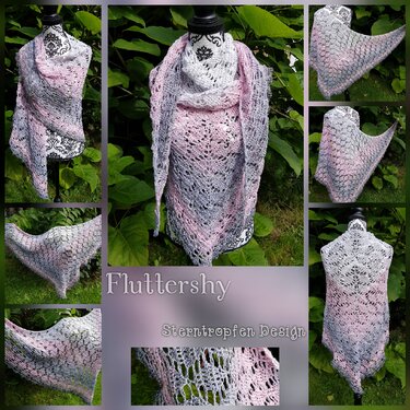 Dreieckstuch Fluttershy - Häkeln