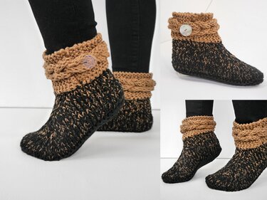 Strickanleitung - Hausschuhe VRONI Gr. 35 – 48 – No.217E