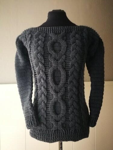 Häkelanleitung Pullover Joyce, Gr. 32/34-52/54 ink. Video