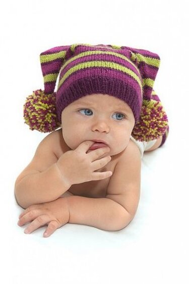 Striped hat for kids - Knitting