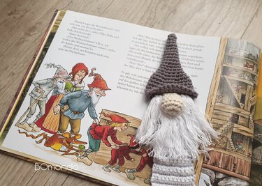 Häkelanleitung Lesezeichen Weihnachtswichtel