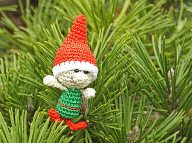 Häkelanleitung Mini Wichtel Weihnachten Deko Geschenkidee Glücksbringer Schlüsselanhänger - Häkeln