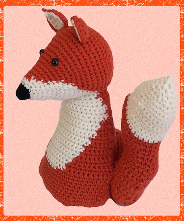 Häkelanleitung "Fuchs" - Kuscheltier, Türstopper, Deko