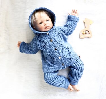 2 PDFs-set : Jacket & trousers "Jan", size 0 m.-5 y (3 y.) - Crochet