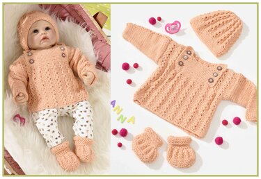 Baby-Set Mädchen stricken