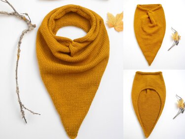 Knitting Pattern – Triangular Scarf LIV – No.227E