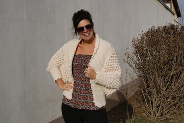 Seelenwärmer / Weste LADYLIKE (Gr. S/M, L/XL, leicht an alle Größen anzupassen) - Häkeln