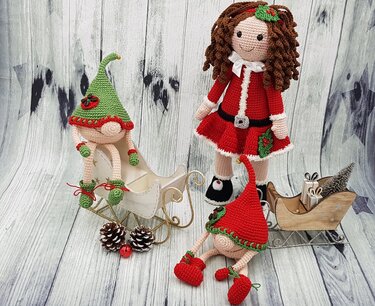 Sparpaket Häkelanleitungen "Miss Santa" und "Jingle"